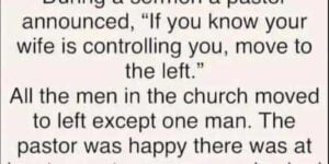 During a sermon a pastor announced….