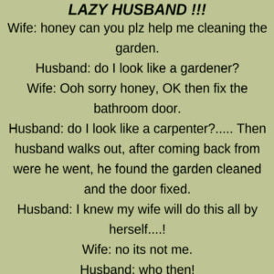 LAZY HUSBAND !!! (FUNNY STORY)