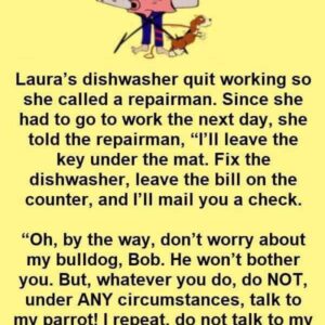 Woman left instructions for the repairman but he decided not to listen